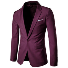 Load image into Gallery viewer, 2019 New Fashion Mens Casual Blazer Single Button Dress Blazer Jacket Men Slim Fit Mens Suit Jacket Solid Coat Men 5XL 6XL