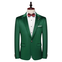 Load image into Gallery viewer, Plyesxale Green Blazer Men 2019 New Slim Fit Mens Velvet Blazers 5XL Man Blazer Casual Suit Jacket Party Wedding Blazer Q675