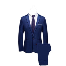 Load image into Gallery viewer, Brand Men Suit 2019 Wedding Suits for Men Shawl Collar 3 Pieces Slim Fit Burgundy Suit Mens Royal Blue Tuxedo Jacket #0701