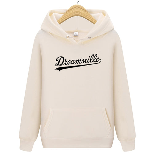 Fashion New Hoodies Men Hip Hop DREAMVILLE J Cole Logo Hooded Swag Letter Fleece J Cole Hoodie Winter Hoodies Men Pullove
