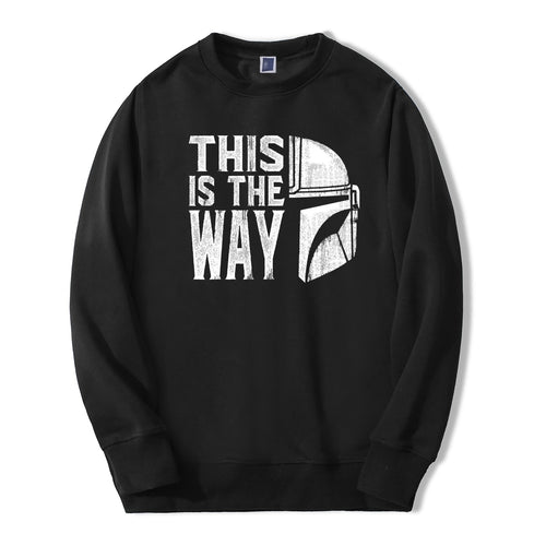 TV Show Mandalorian Way Men Sweatshirt Hoodies 2020 Spring Autumn Star Wars Streetwear Hip Hop Fashoin This Is My Way Pullover