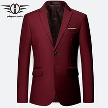 Load image into Gallery viewer, Plyesxale Blue Red Green White Gray Yellow Purple Blazer Men 2018 Slim Fit Man Blazer Casual Suit Jacket 5-6XL Men&#39;s Blazers Q65