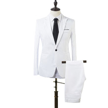 Load image into Gallery viewer, Men Slim Fit Business Leisure One Button Formal Two-Piece Suit for Groom Wedding